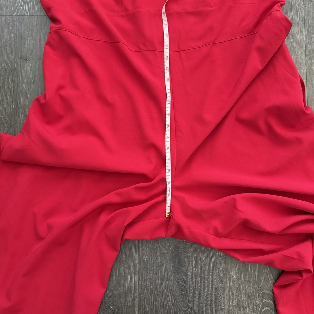 Lane Bryant NWT Red Wide Leg Belted Jumpsuit Sz 22  Evening Office Wedding Party - Picture 7 of 10